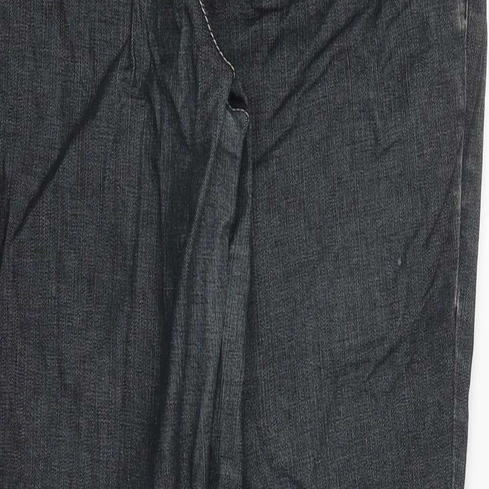 Basler Mens Grey Cotton Tapered Jeans Size 4XL Regular Zip