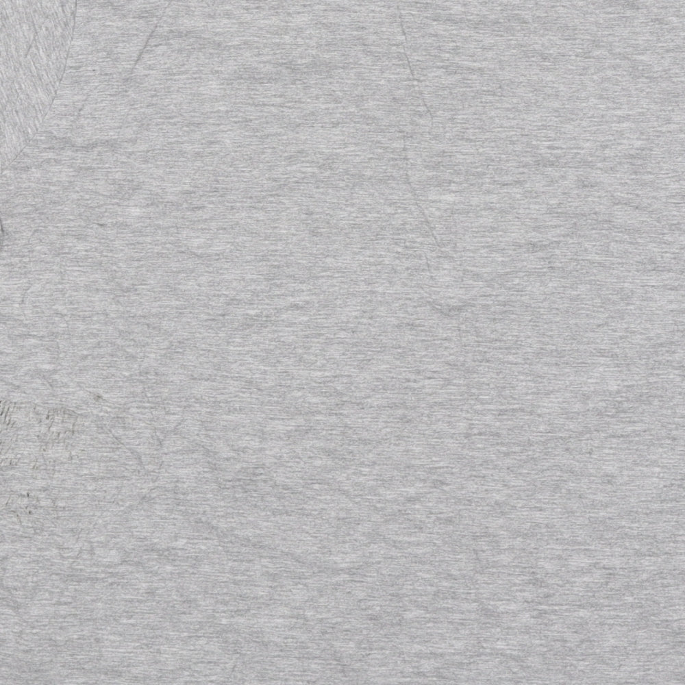 New Look Womens Grey Polyester Basic T-Shirt Size 8 Round Neck - The Art Of Happiness