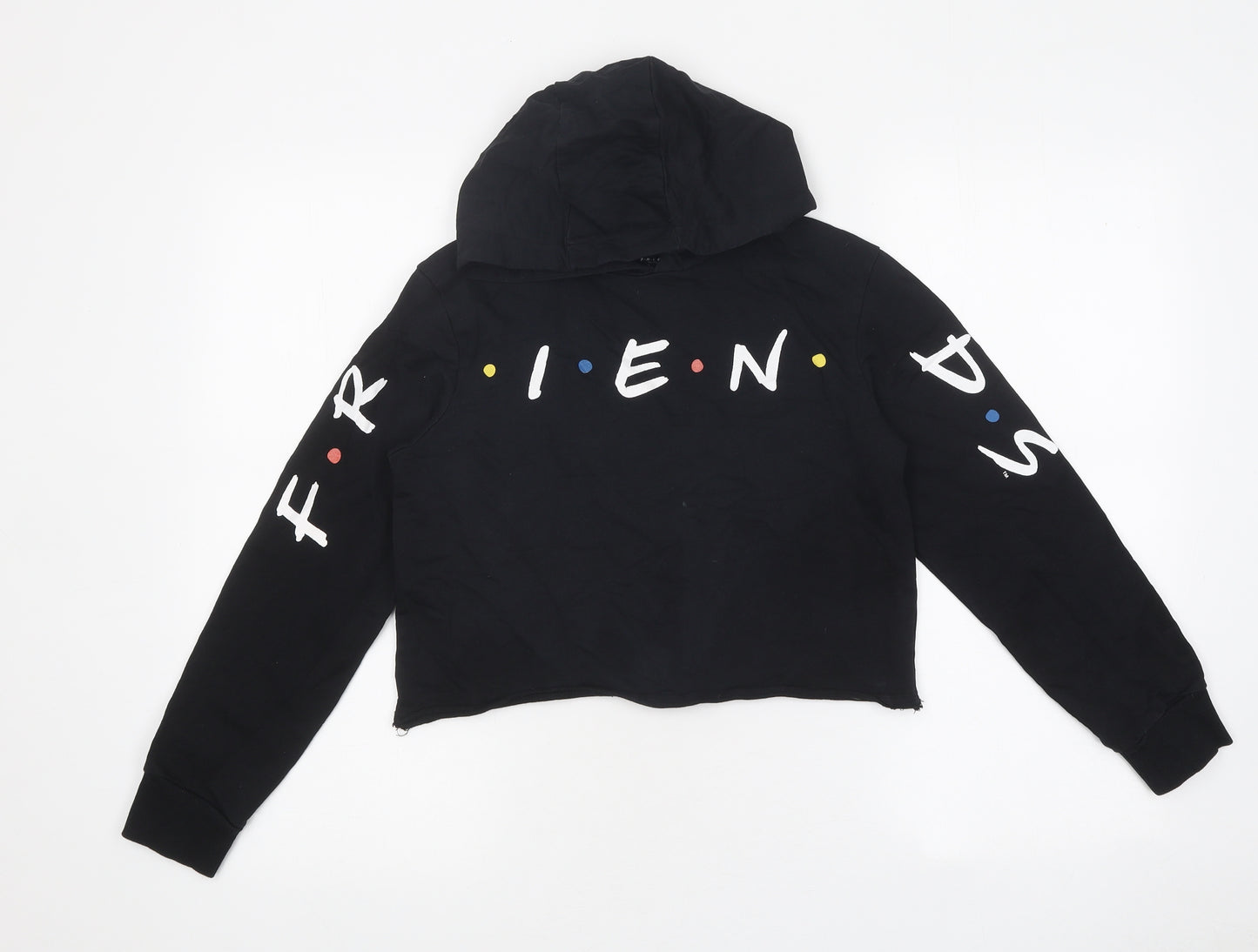 Primark Girls Black Polyester Pullover Hoodie Size 12 Years Pullover - Friends