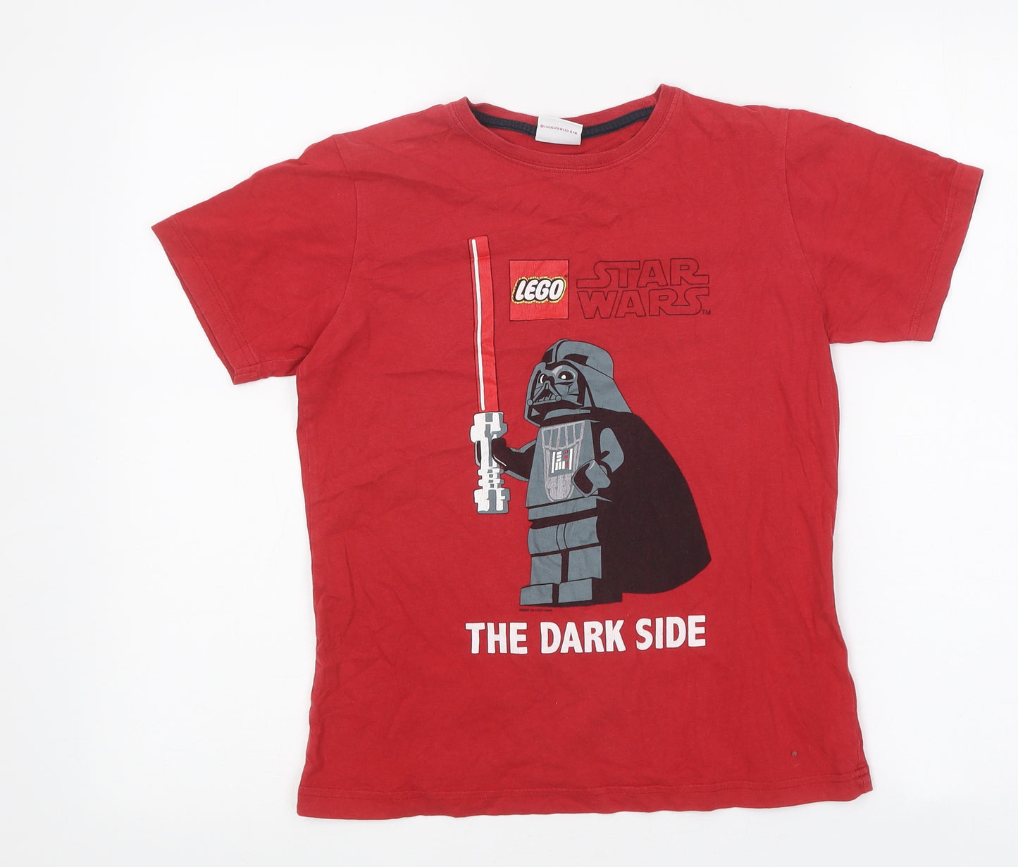NEXT Boys Red 100% Cotton Basic T-Shirt Size 9 Years Crew Neck Pullover - Star Wars
