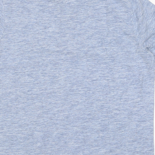 H&M Mens Blue 100% Cotton Polo Size L Collared Pullover