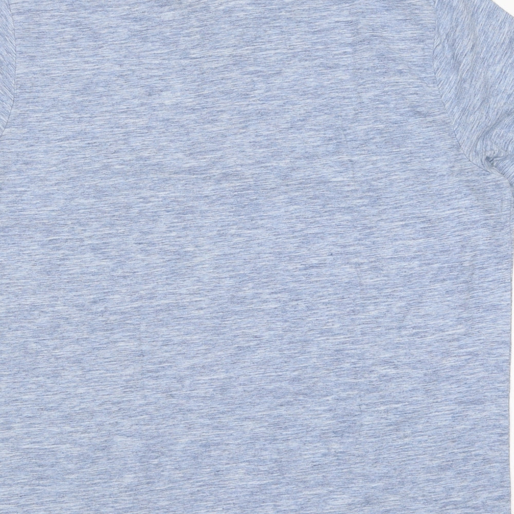 H&M Mens Blue 100% Cotton Polo Size L Collared Pullover