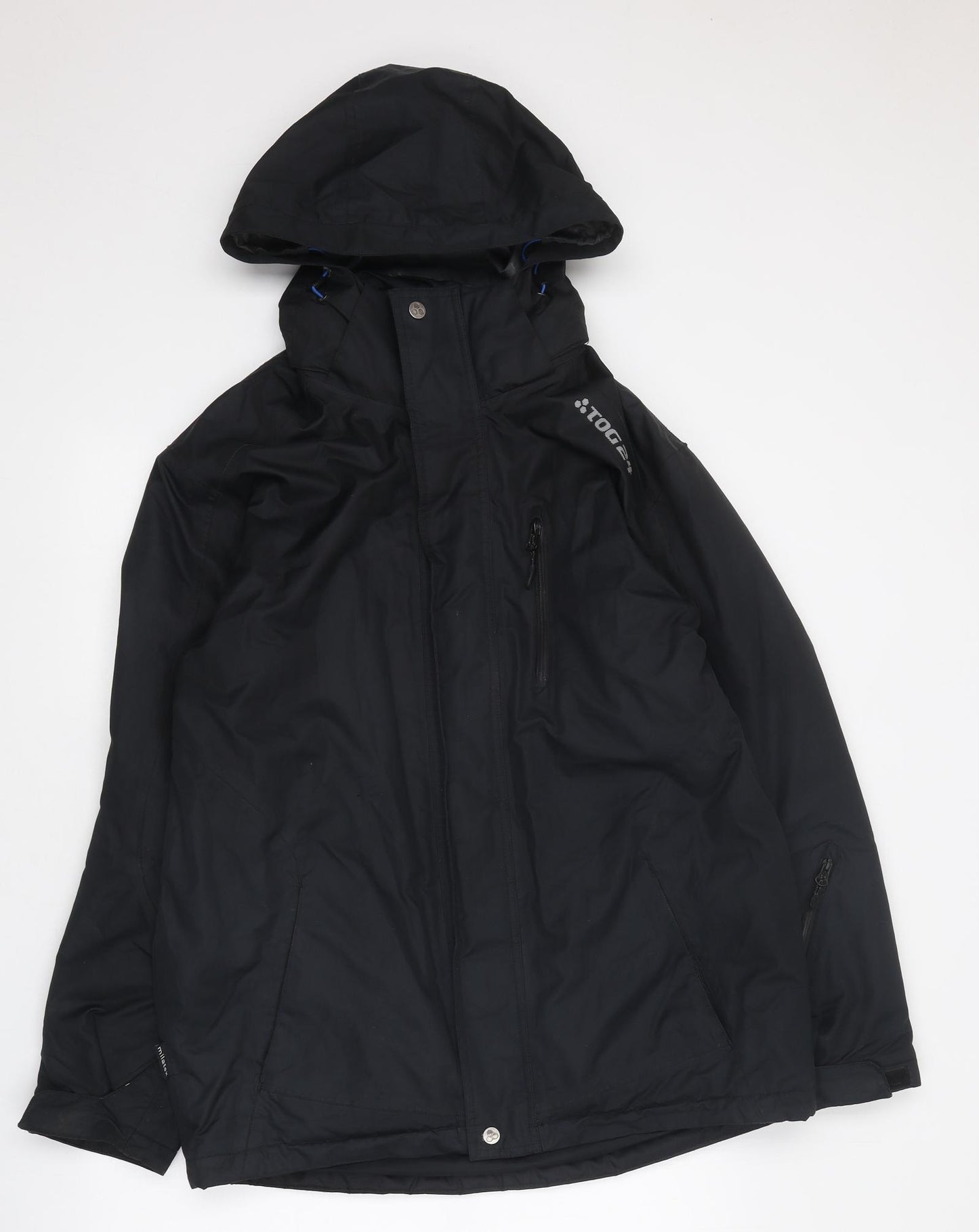 TOG24 Mens Black Windbreaker Jacket Size S Zip