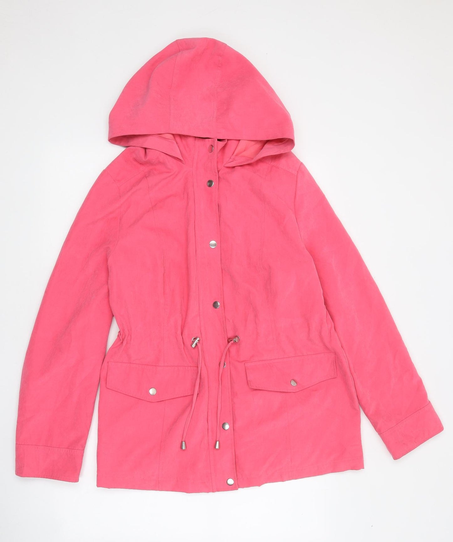 Profile Womens Pink Rain Coat Coat Size S Zip