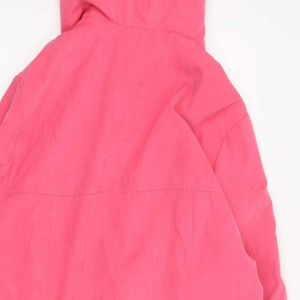 Profile Womens Pink Rain Coat Coat Size S Zip
