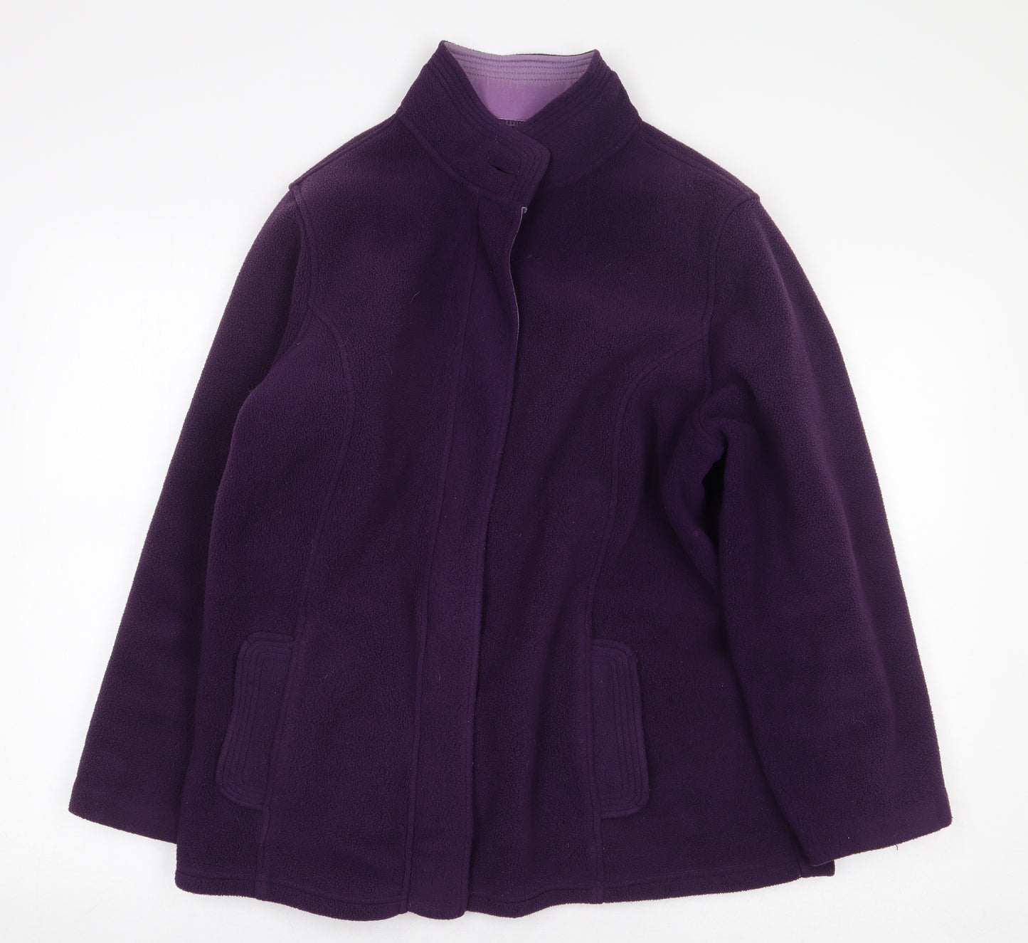 Marks and Spencer Womens Purple Jacket Size 18 Zip