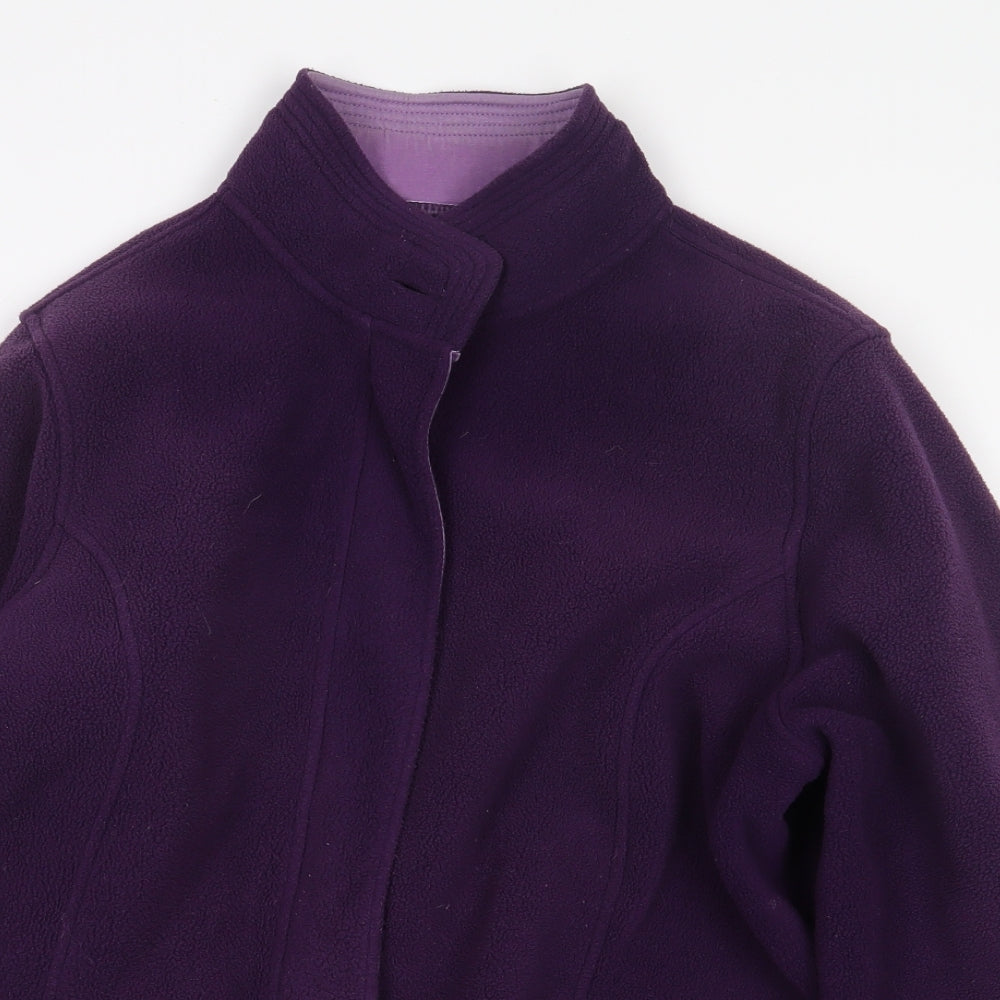 Marks and Spencer Womens Purple Jacket Size 18 Zip