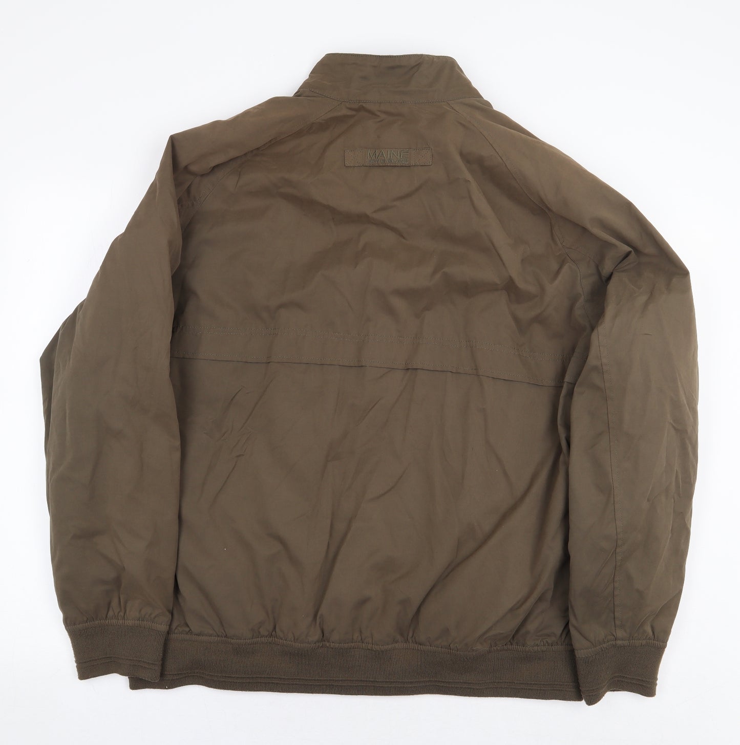 Maine New England Mens Green Bomber Jacket Jacket Size XL Zip