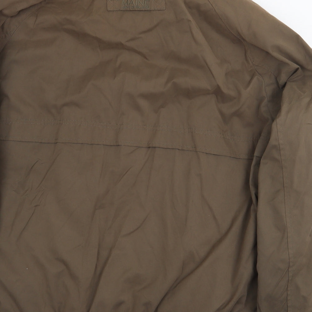 Maine New England Mens Green Bomber Jacket Jacket Size XL Zip