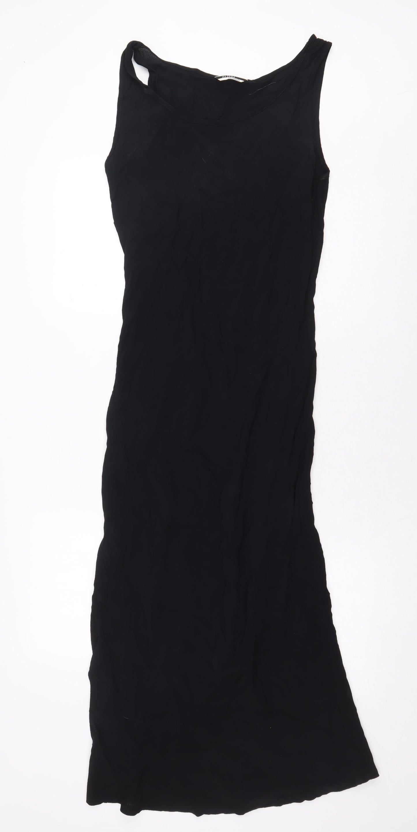 George Womens Black Viscose Maxi Size 10 Boat Neck Pullover