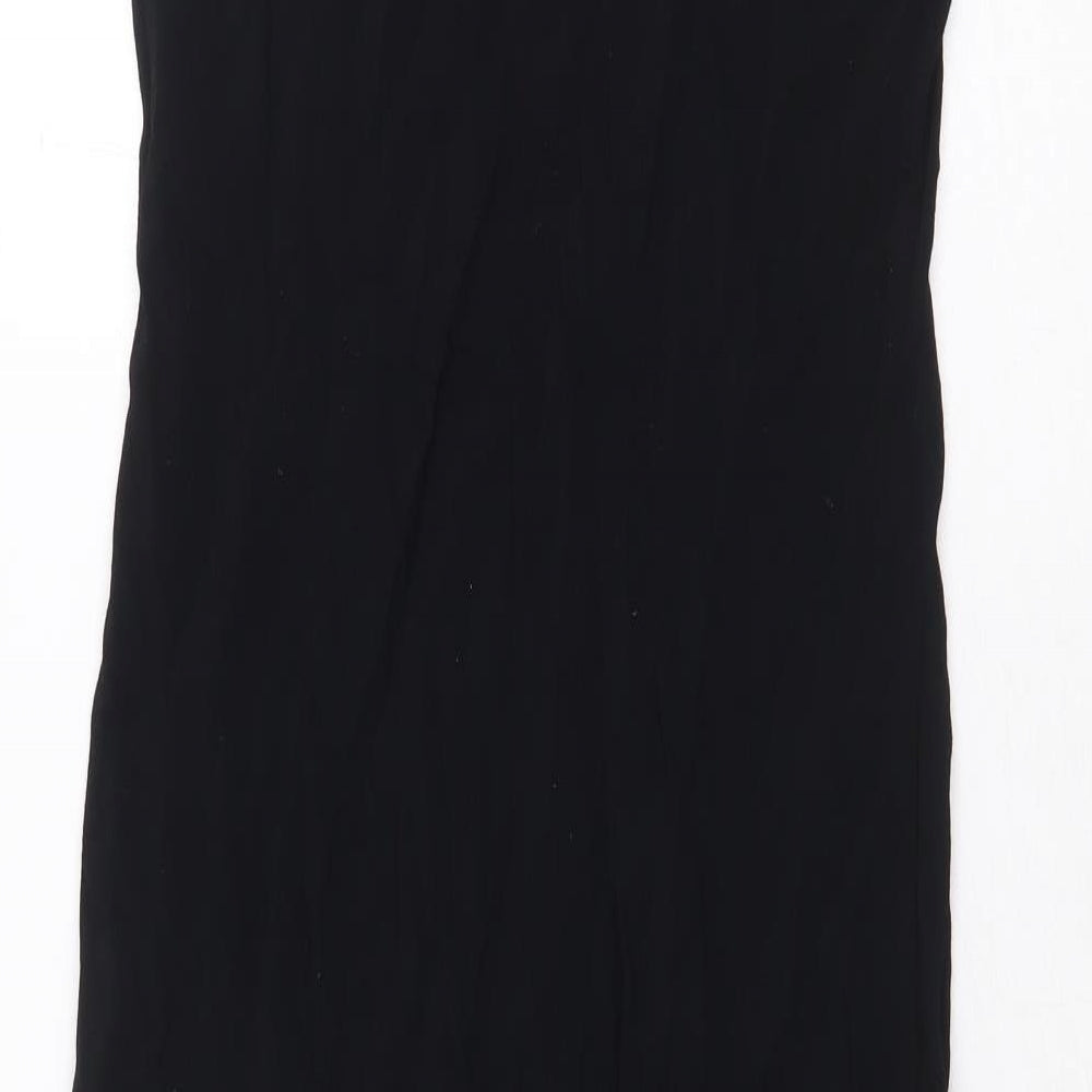 George Womens Black Viscose Maxi Size 10 Boat Neck Pullover