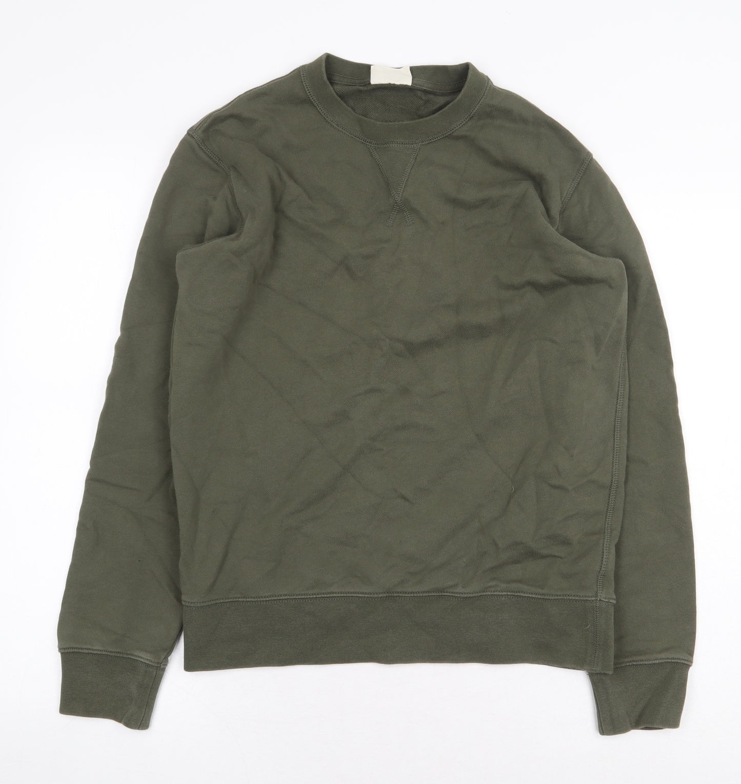 Marks and Spencer Mens Green Cotton Pullover Sweatshirt Size S