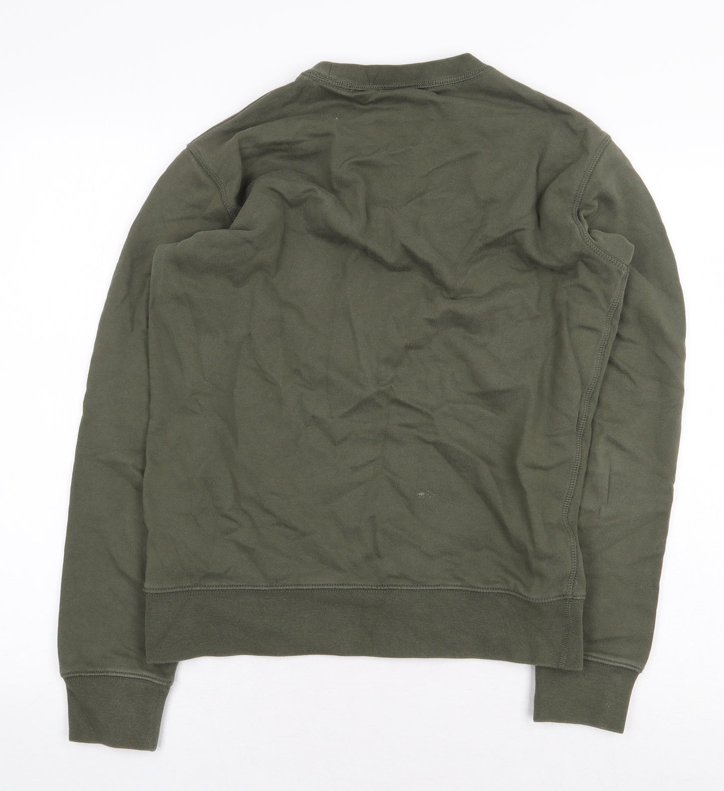 Marks and Spencer Mens Green Cotton Pullover Sweatshirt Size S