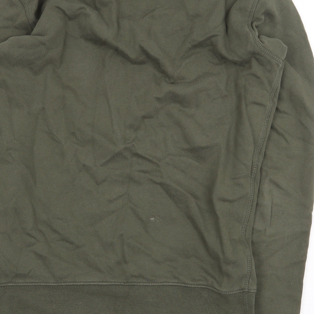 Marks and Spencer Mens Green Cotton Pullover Sweatshirt Size S