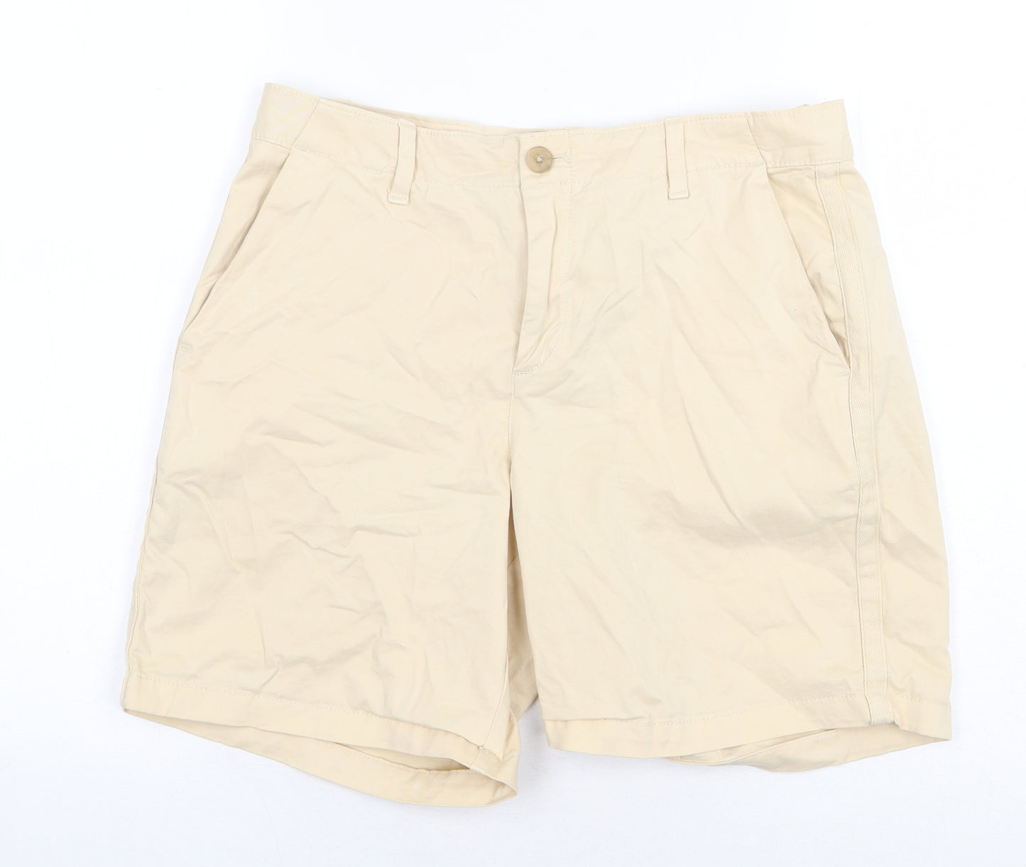 Gap Womens Beige Cotton Chino Shorts Size 8 Regular Zip