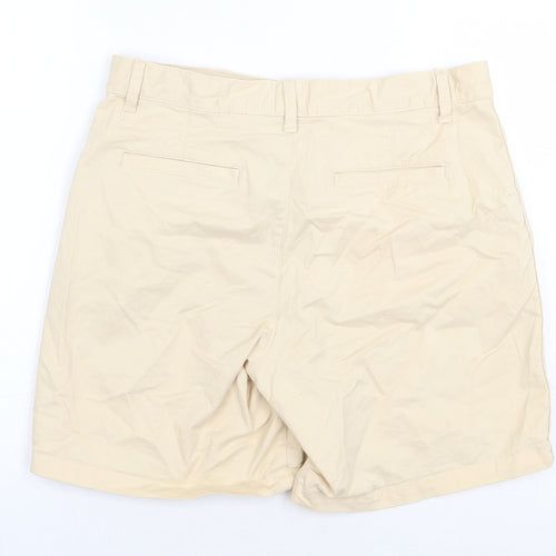 Gap Womens Beige Cotton Chino Shorts Size 8 Regular Zip