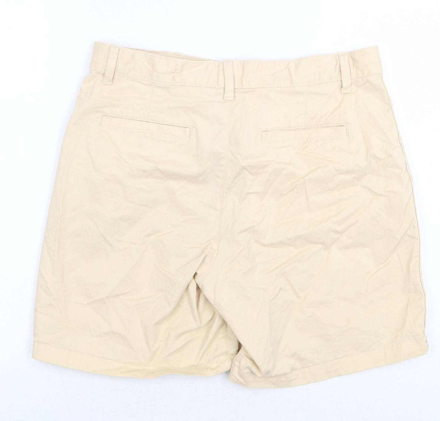 Gap Womens Beige Cotton Chino Shorts Size 8 Regular Zip