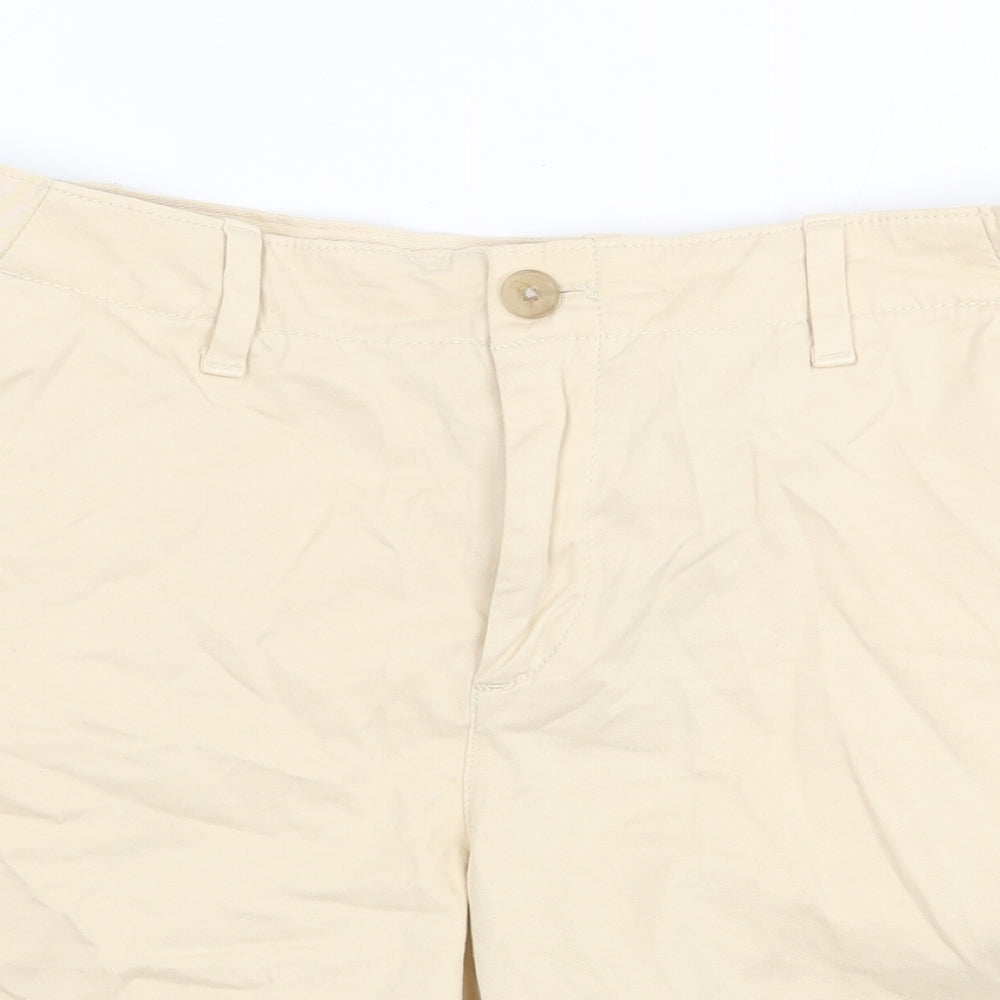 Gap Womens Beige Cotton Chino Shorts Size 8 Regular Zip