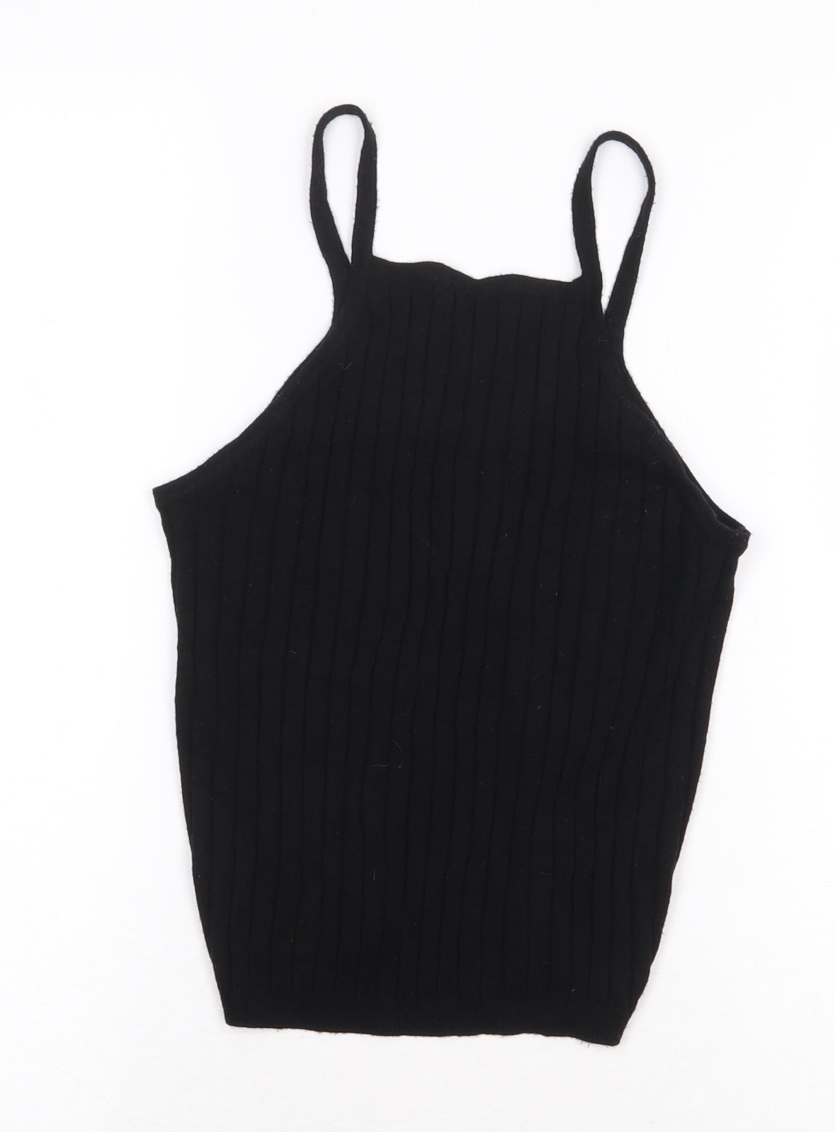 Atmosphere Womens Black Polyester Basic Tank Size 10 Square Neck