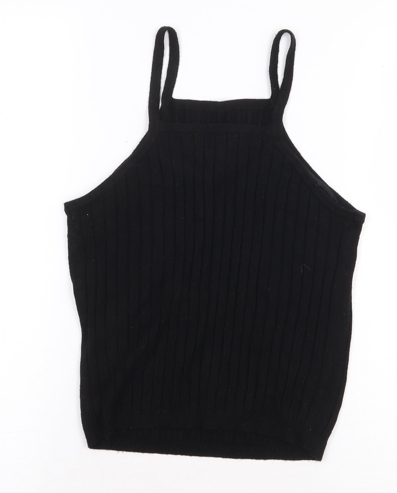 Atmosphere Womens Black Polyester Basic Tank Size 10 Square Neck