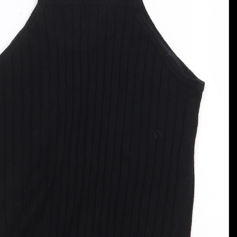 Atmosphere Womens Black Polyester Basic Tank Size 10 Square Neck