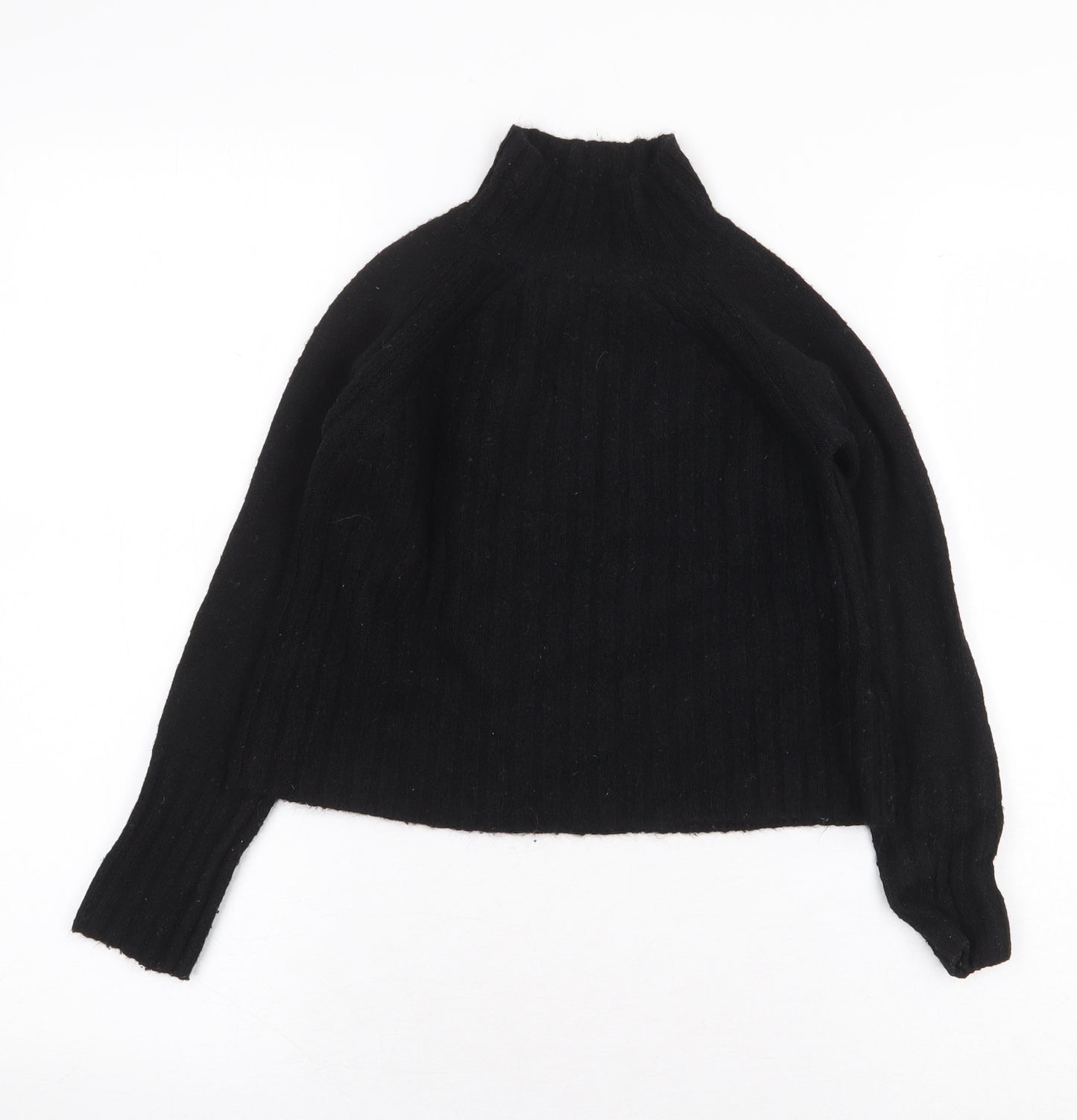 Primark Girls Black Mock Neck Acrylic Pullover Jumper Size 8-9 Years Pullover