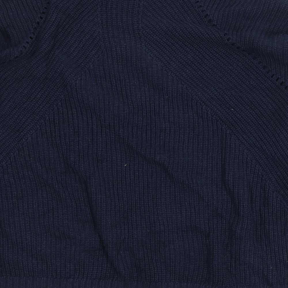 Fat Face Womens Blue Round Neck 100% Cotton Pullover Jumper Size 18