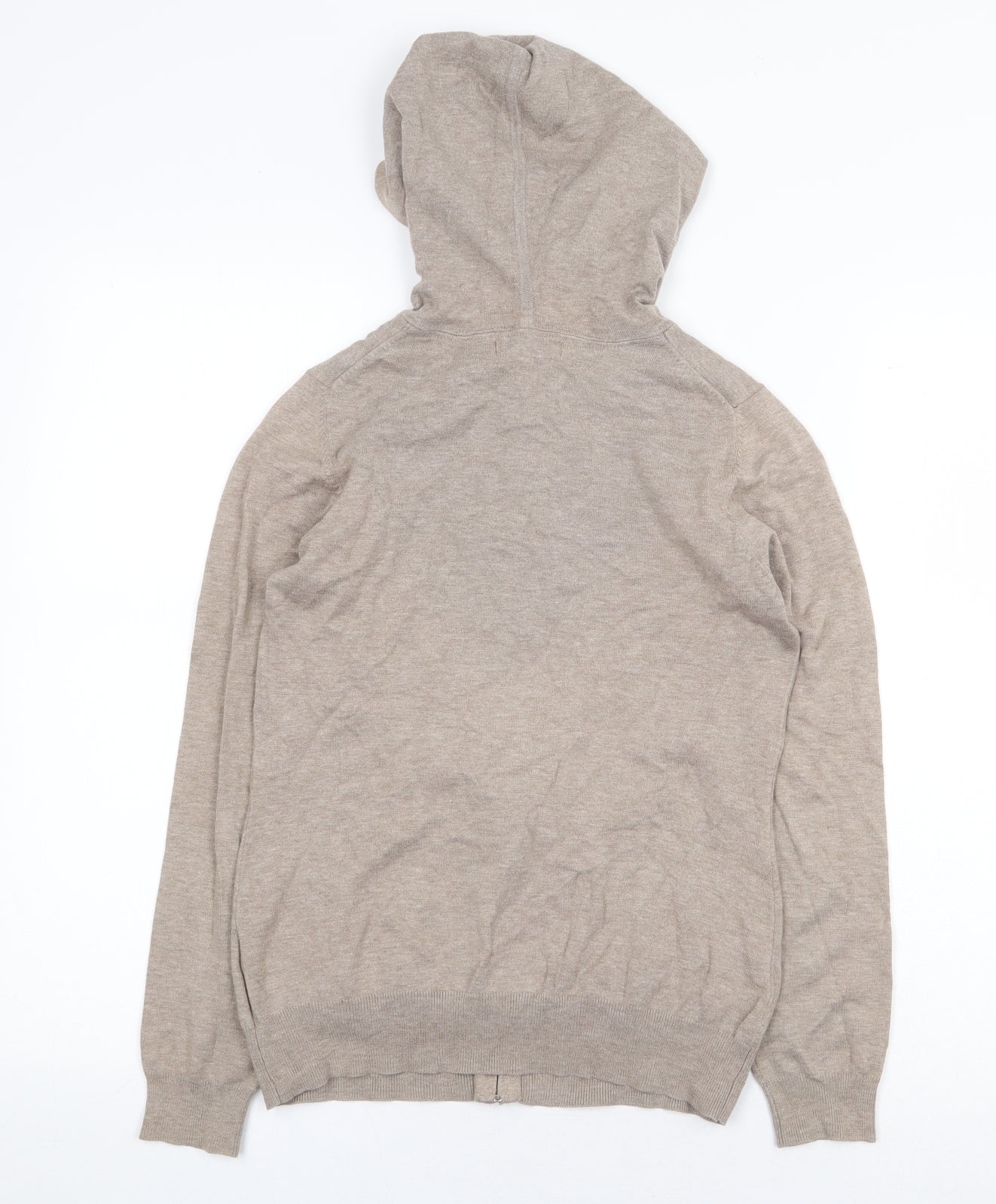 Boden Womens Beige Cotton Full Zip Hoodie Size 10 Zip