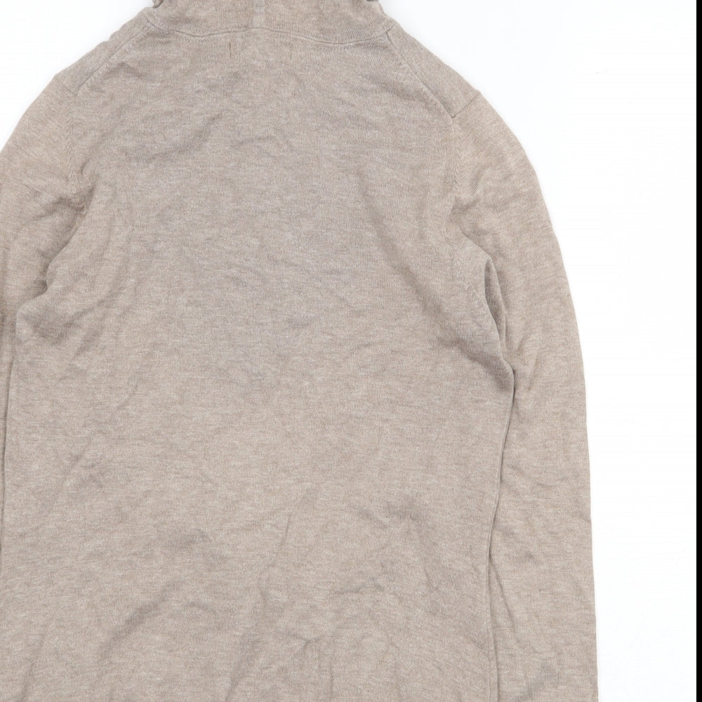 Boden Womens Beige Cotton Full Zip Hoodie Size 10 Zip
