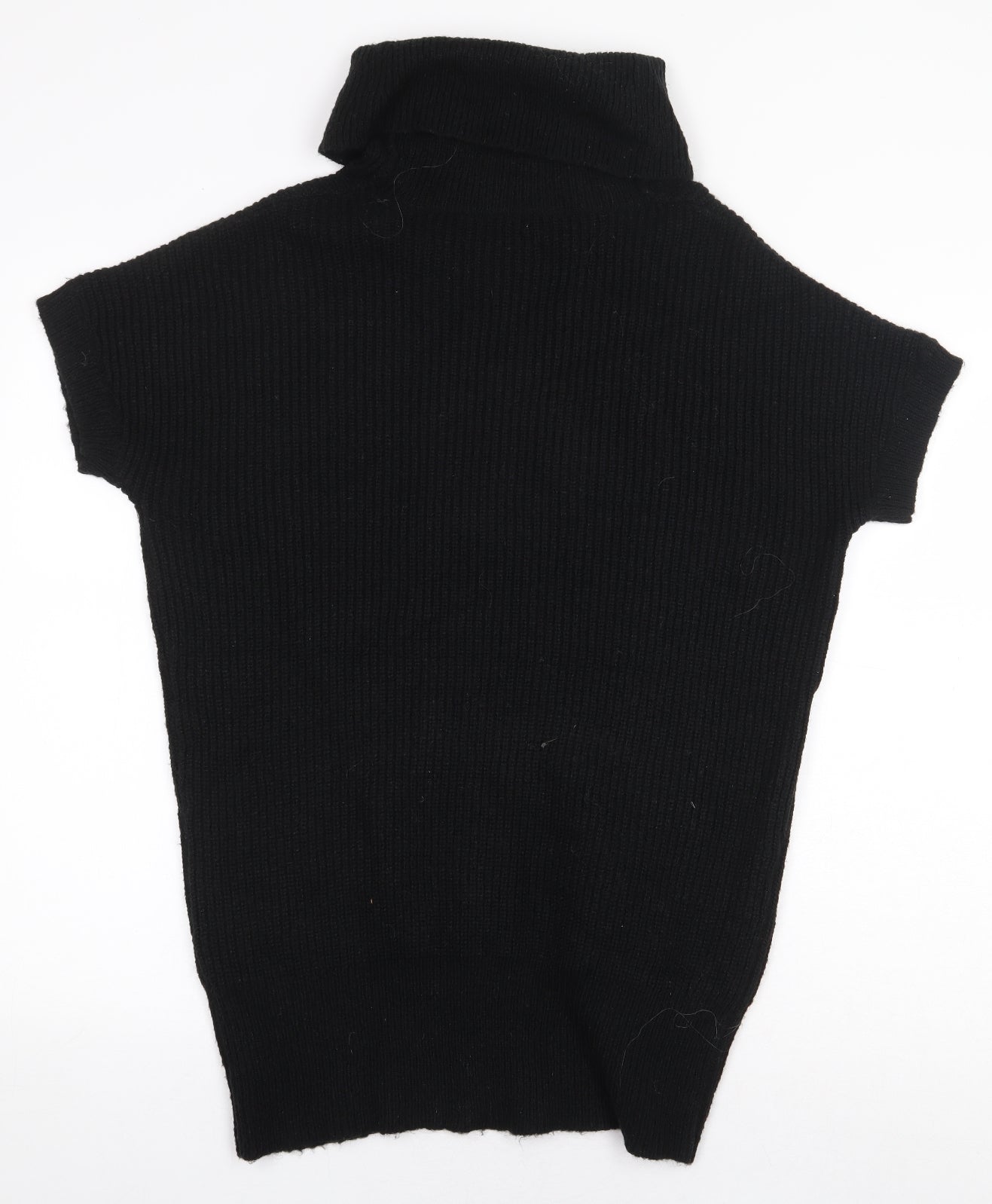 M&Co Womens Black Roll Neck Acrylic Pullover Jumper Size 12