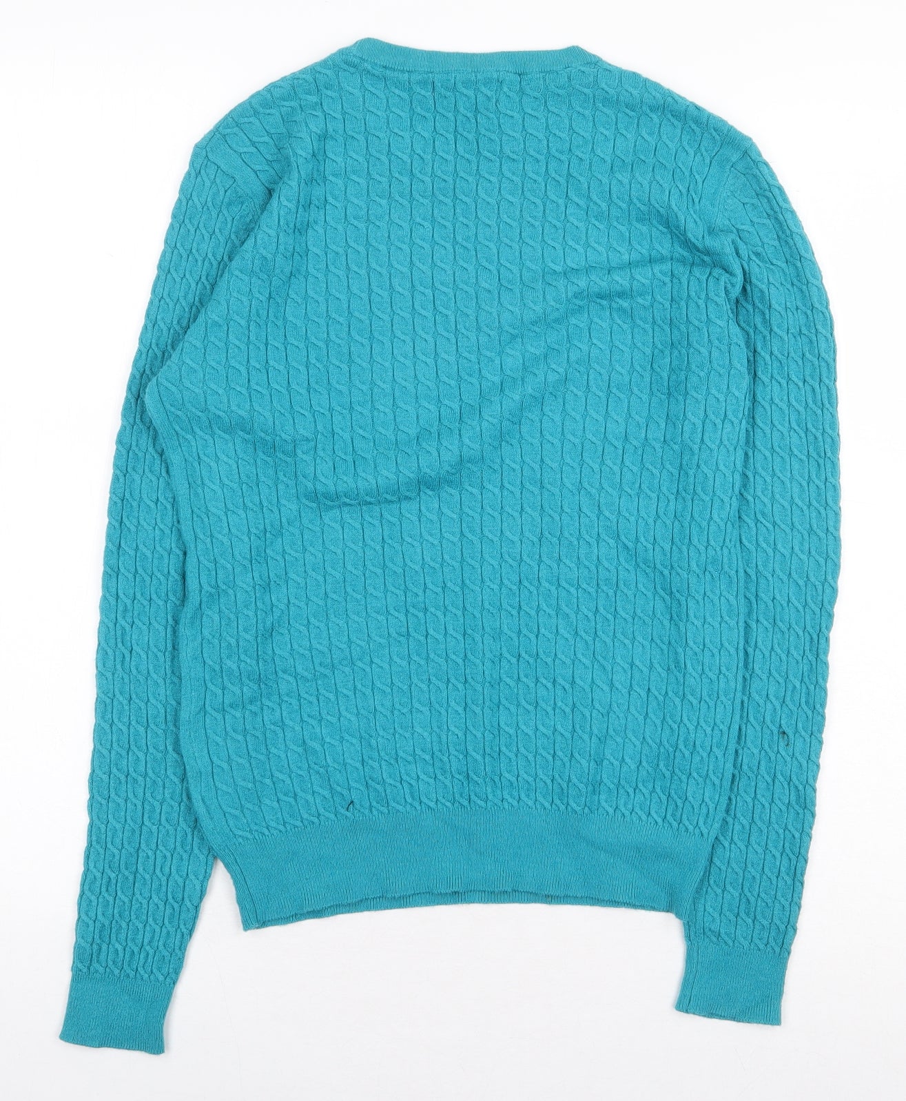 Papaya Womens Green Round Neck Viscose Pullover Jumper Size 14