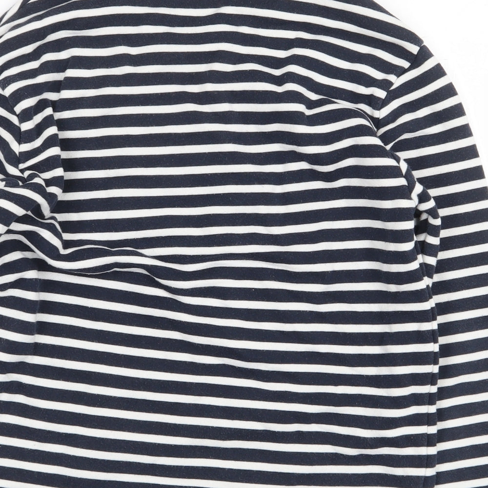 Zara Girls Black Striped Cotton Pullover Sweatshirt Size 11-12 Years Pullover - Heart