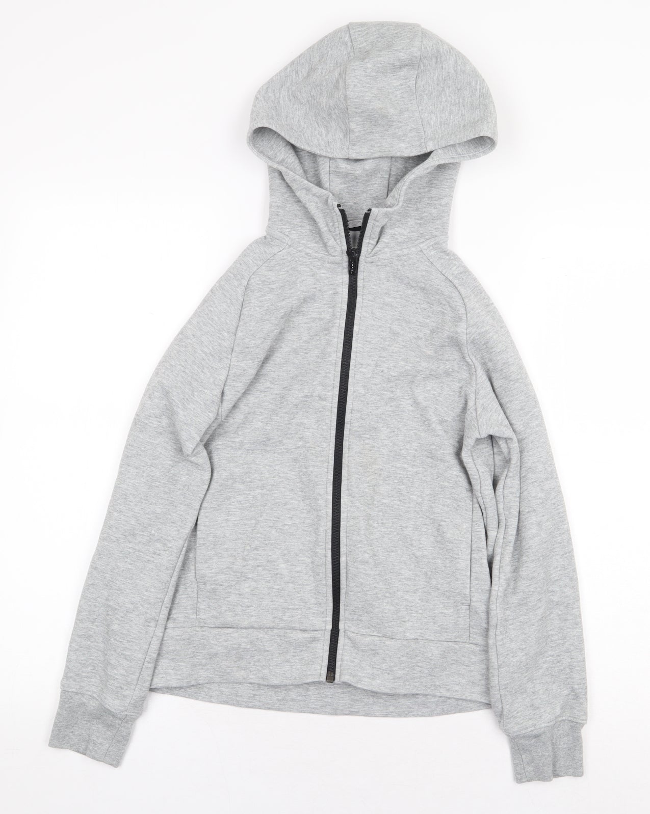 Uniqlo Boys Grey Polyester Full Zip Hoodie Size 11-12 Years Zip