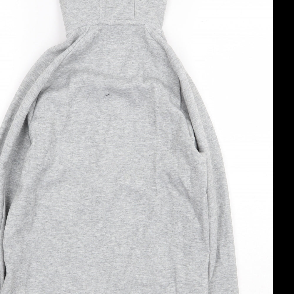 Uniqlo Boys Grey Polyester Full Zip Hoodie Size 11-12 Years Zip