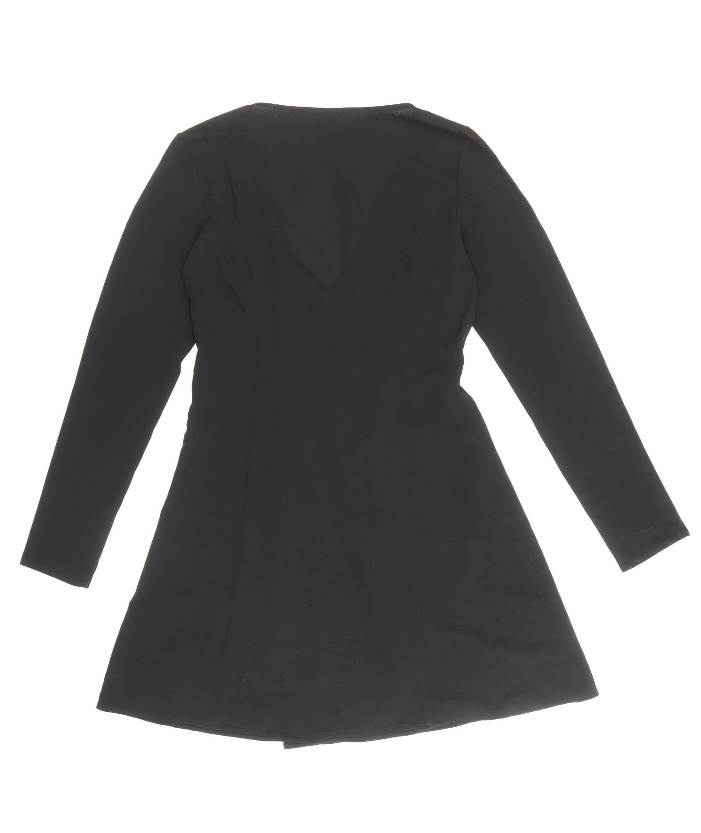 Divided by H&M Womens Black Polyester Wrap Dress Size 10 V-Neck Button