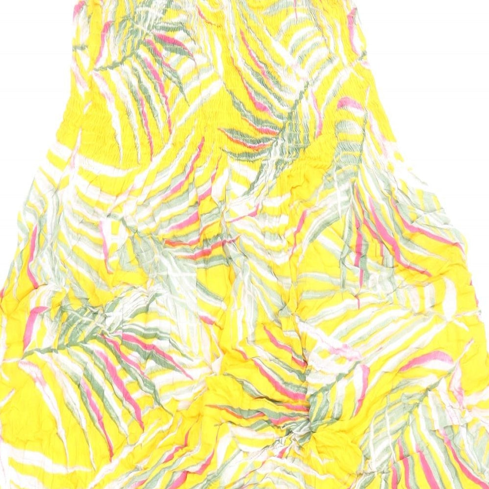Pebble Bay Womens Multicoloured Floral Polyester Tank Dress Size XL Square Neck Pullover
