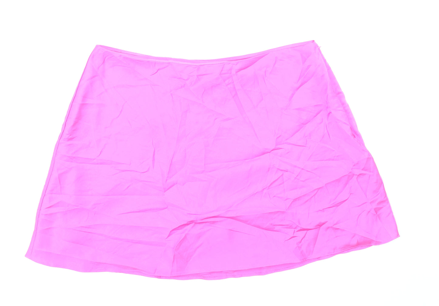 Primark Womens Pink Polyester Mini Skirt Size 16 Zip