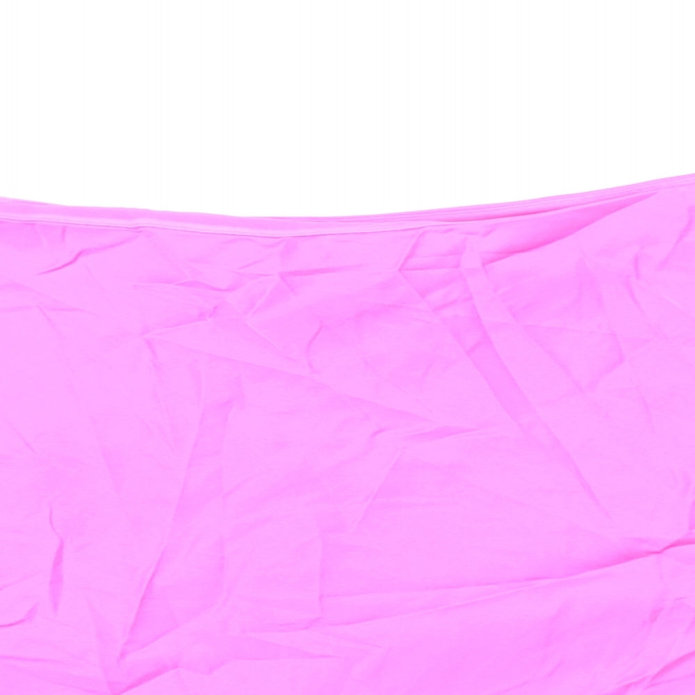Primark Womens Pink Polyester Mini Skirt Size 16 Zip