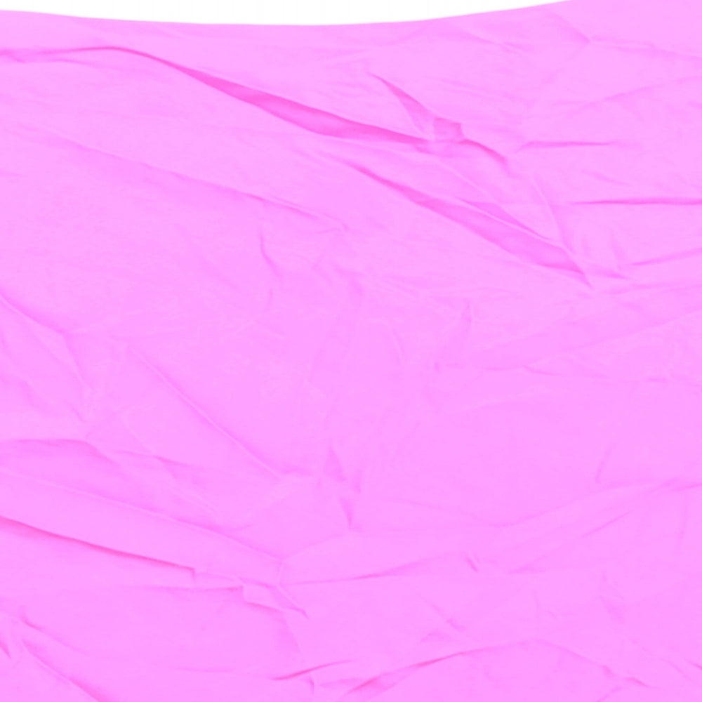 Primark Womens Pink Polyester Mini Skirt Size 16 Zip