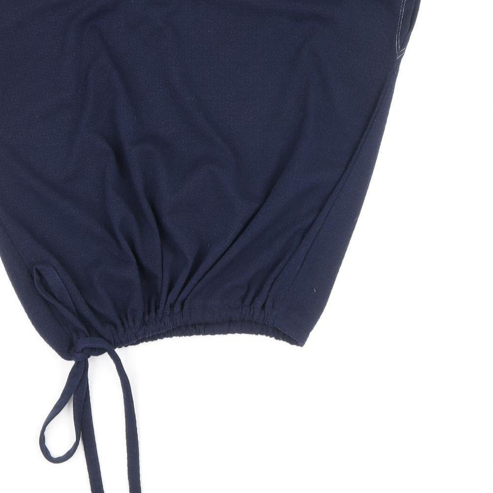 Marks and Spencer Womens Blue Polyester Basic Tank Size 16 V-Neck