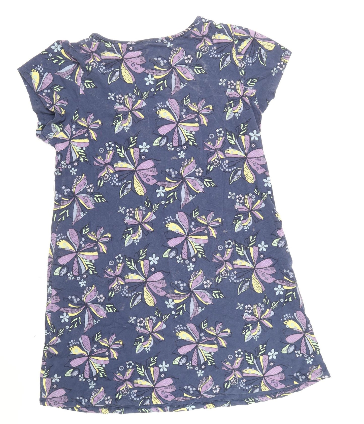MANTARAY PRODUCTS Womens Multicoloured Floral Cotton Fit & Flare Size 22 V-Neck Pullover