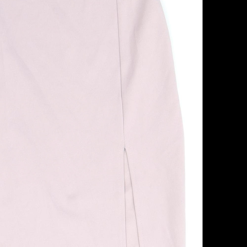 Missguided Womens Pink Polyester Straight & Pencil Skirt Size 8