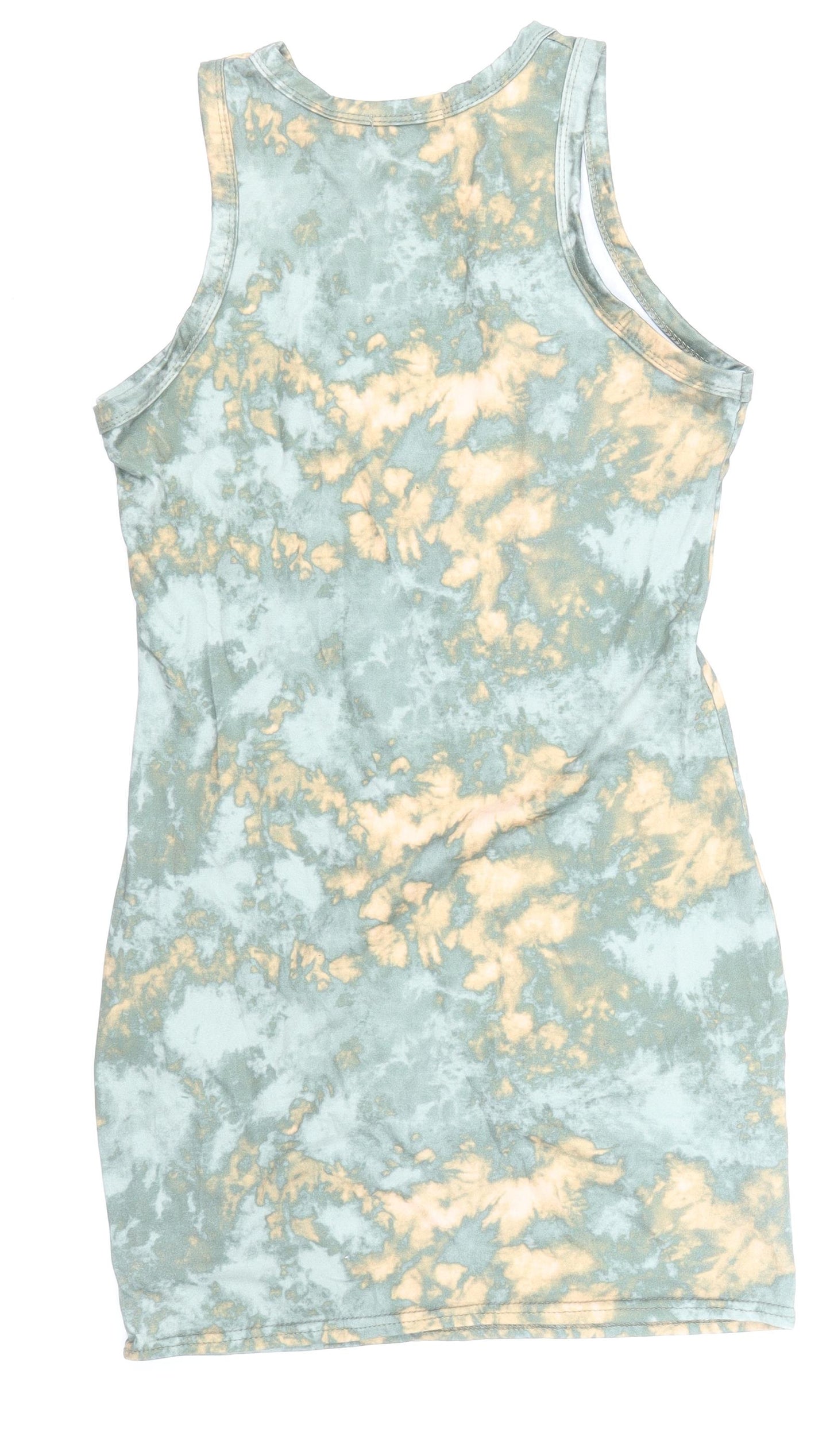 I SAW IT FIRST Womens Multicoloured Geometric Polyester Tank Dress Size 12 Round Neck Pullover
