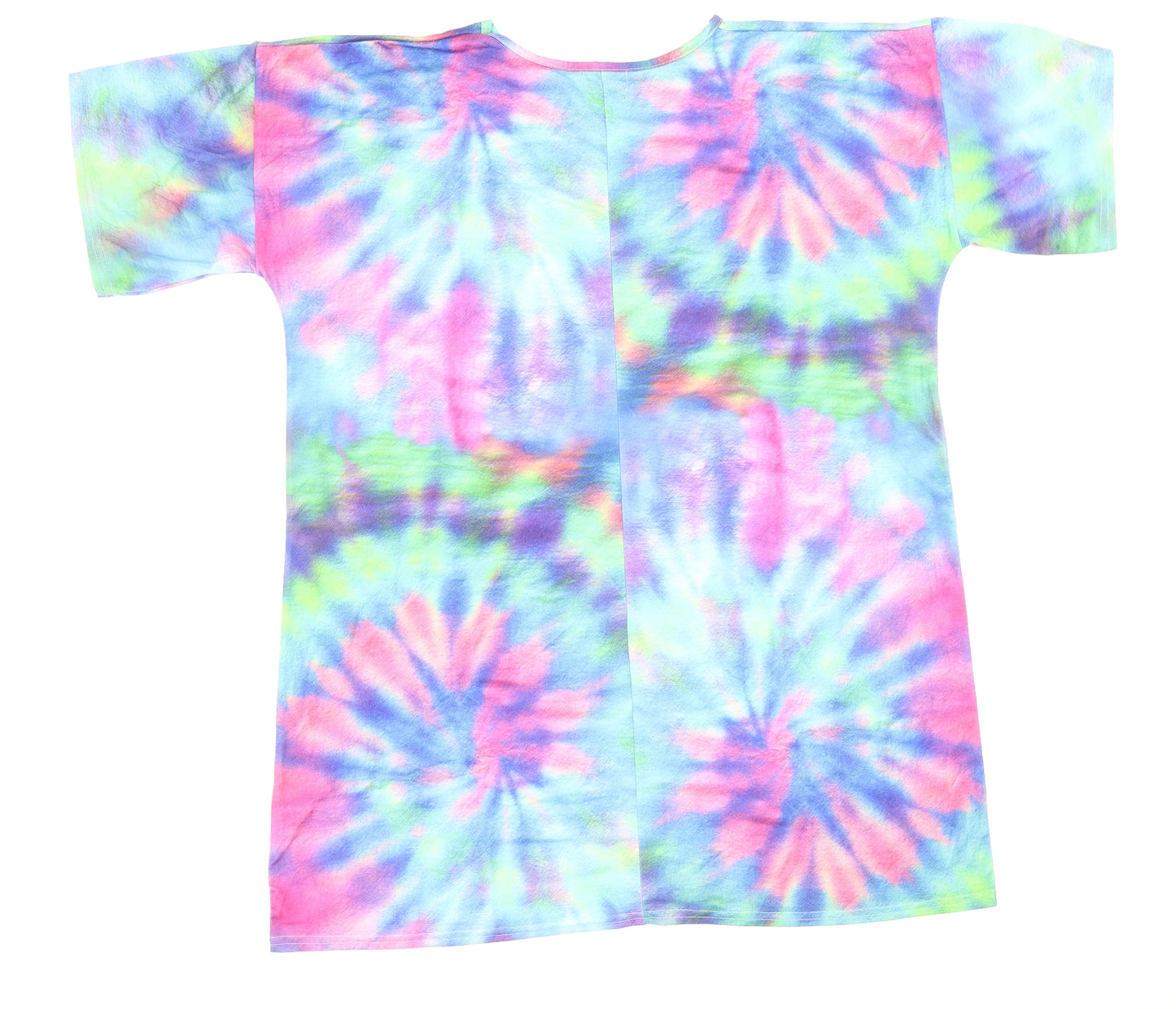 Boohoo Womens Multicoloured Polyester Basic T-Shirt Size 14 Crew Neck - Tie-Dye