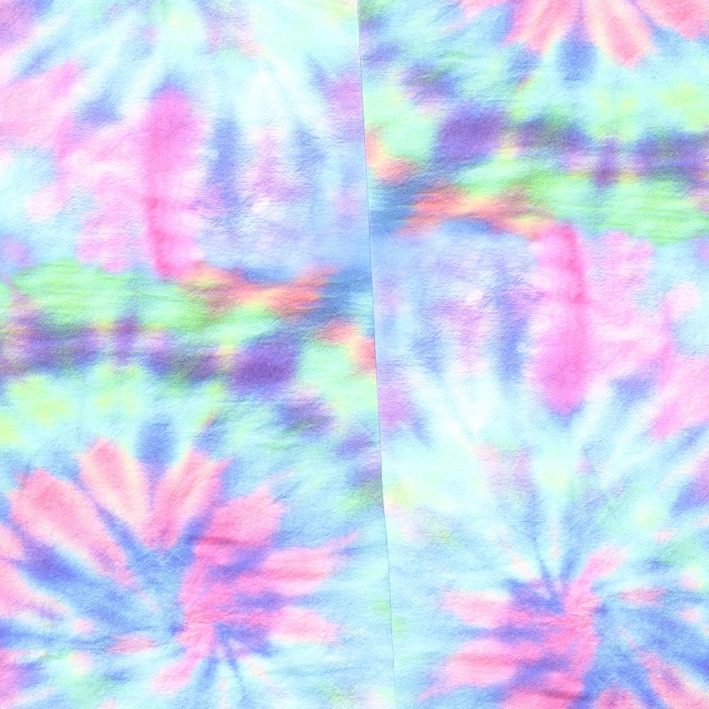 Boohoo Womens Multicoloured Polyester Basic T-Shirt Size 14 Crew Neck - Tie-Dye