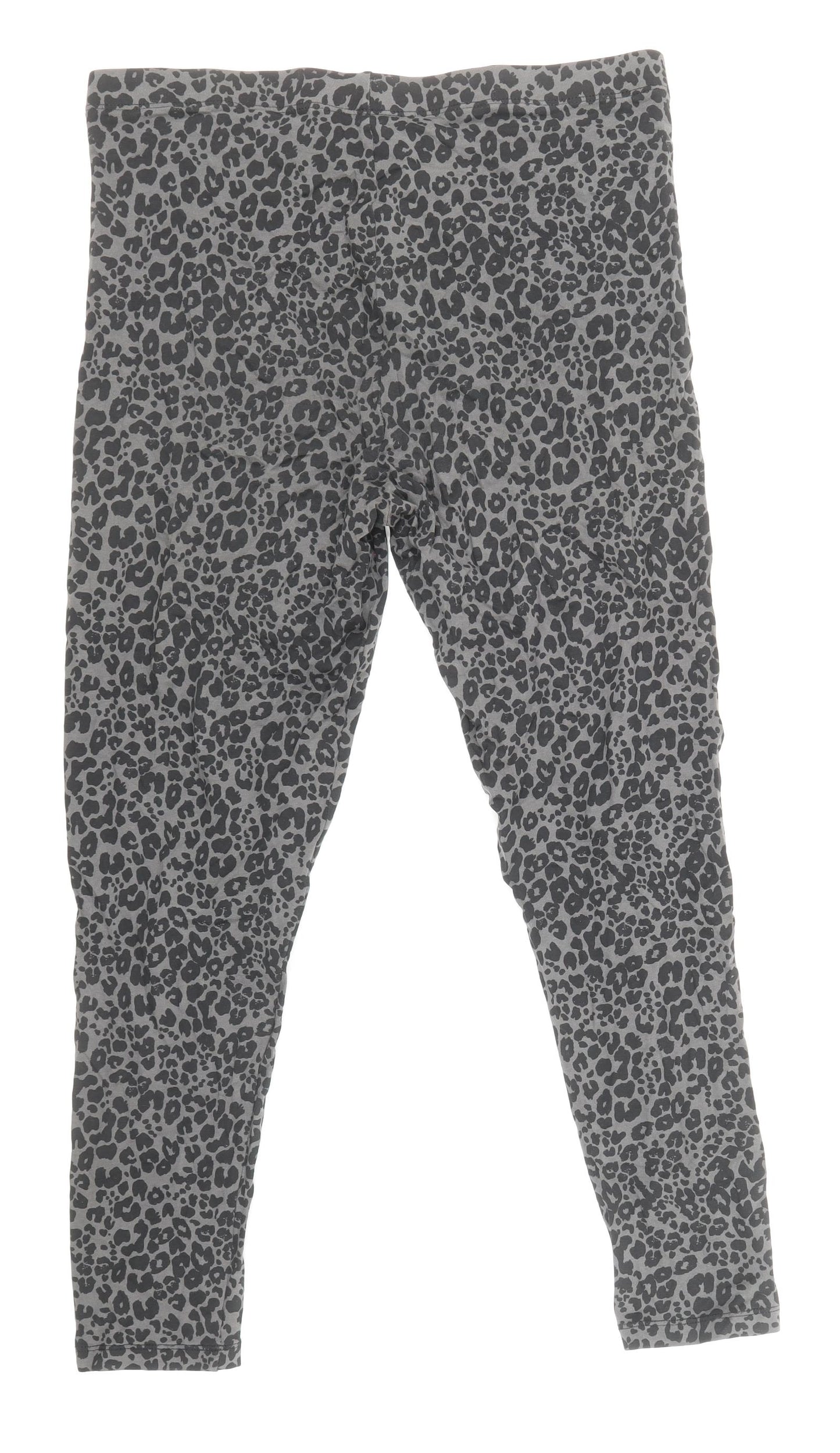 Nutmeg Womens Green Animal Print Cotton Jogger Leggings Size 14