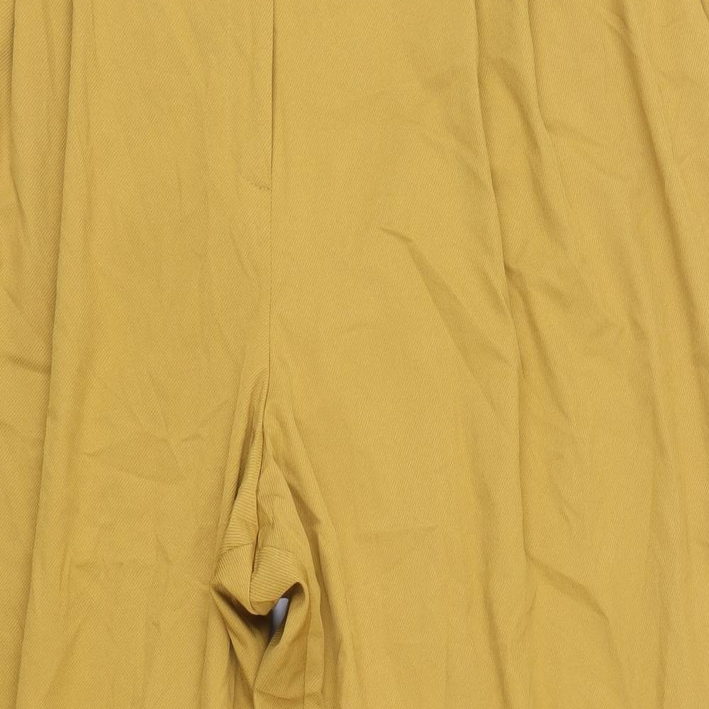 Primark Womens Yellow Polyester Carrot Trousers Size 20 Regular Zip