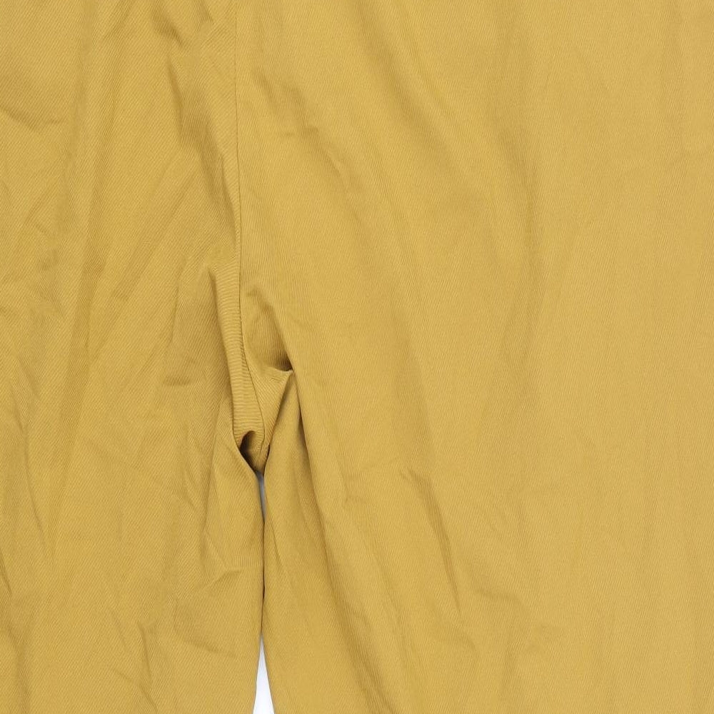 Primark Womens Yellow Polyester Carrot Trousers Size 20 Regular Zip