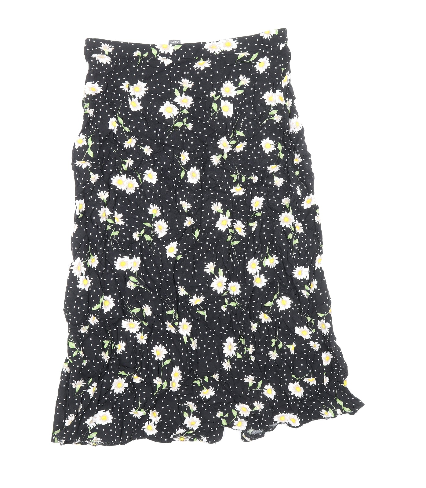Primark Womens Multicoloured Floral Viscose A-Line Skirt Size 8 Button