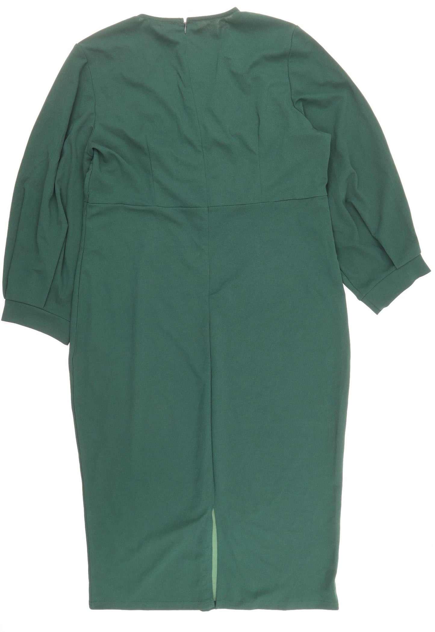 SHIEN Womens Green Polyester Sheath Size 3XL V-Neck Zip